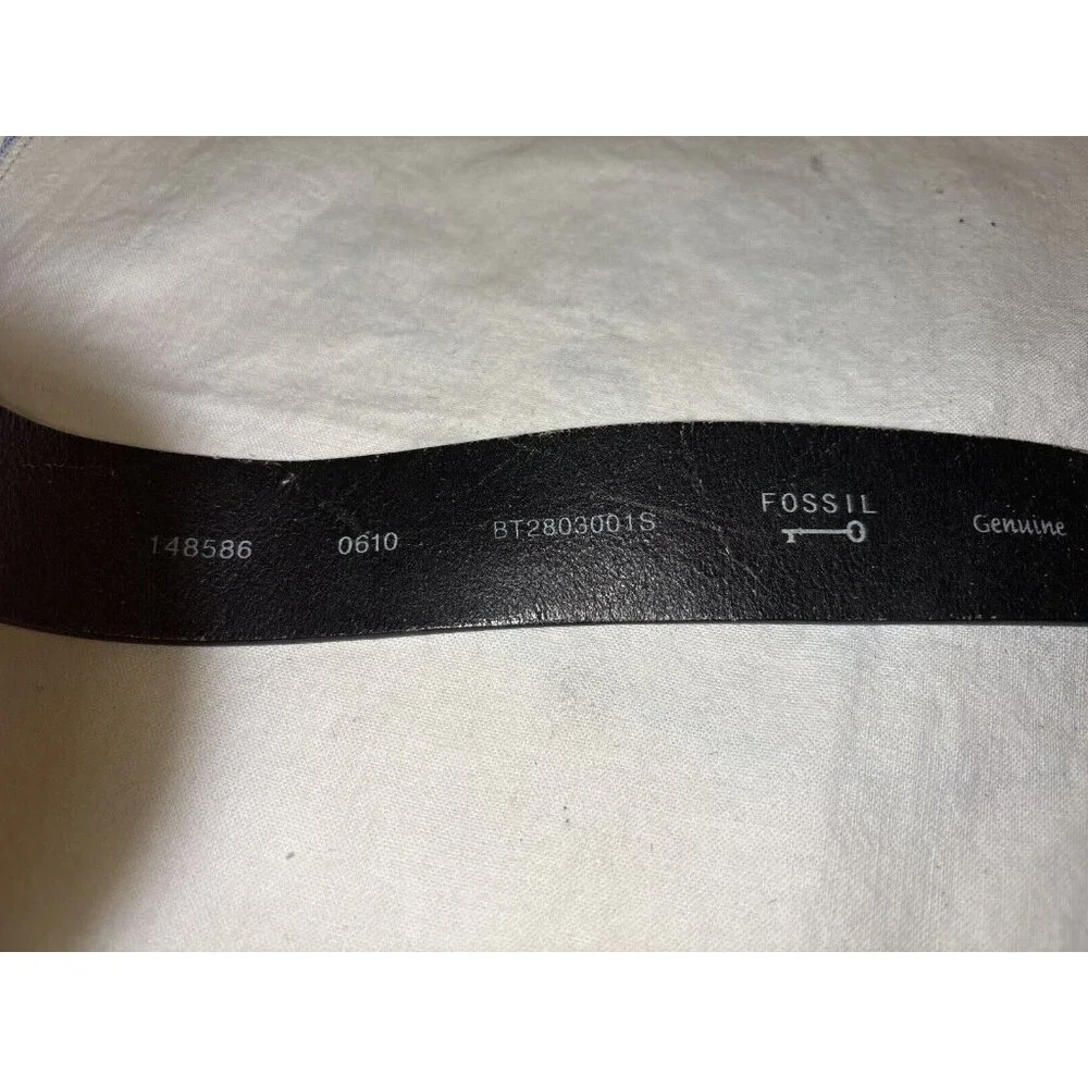 Fossil Black Genuine Leather Women's‎ Belt, Small, 36 1/2x1 3/8